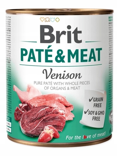 5x Brit Pate & Meat Zvěřina 800g