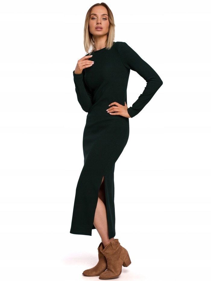 

Eu XXL M544 Sukienka maxi z rozcięciem na nogę - z