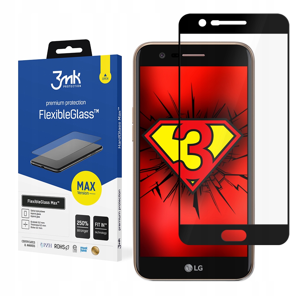 

Do Lg K10 2017 - Szkło 7H na cały ekran 3mk Fg Max