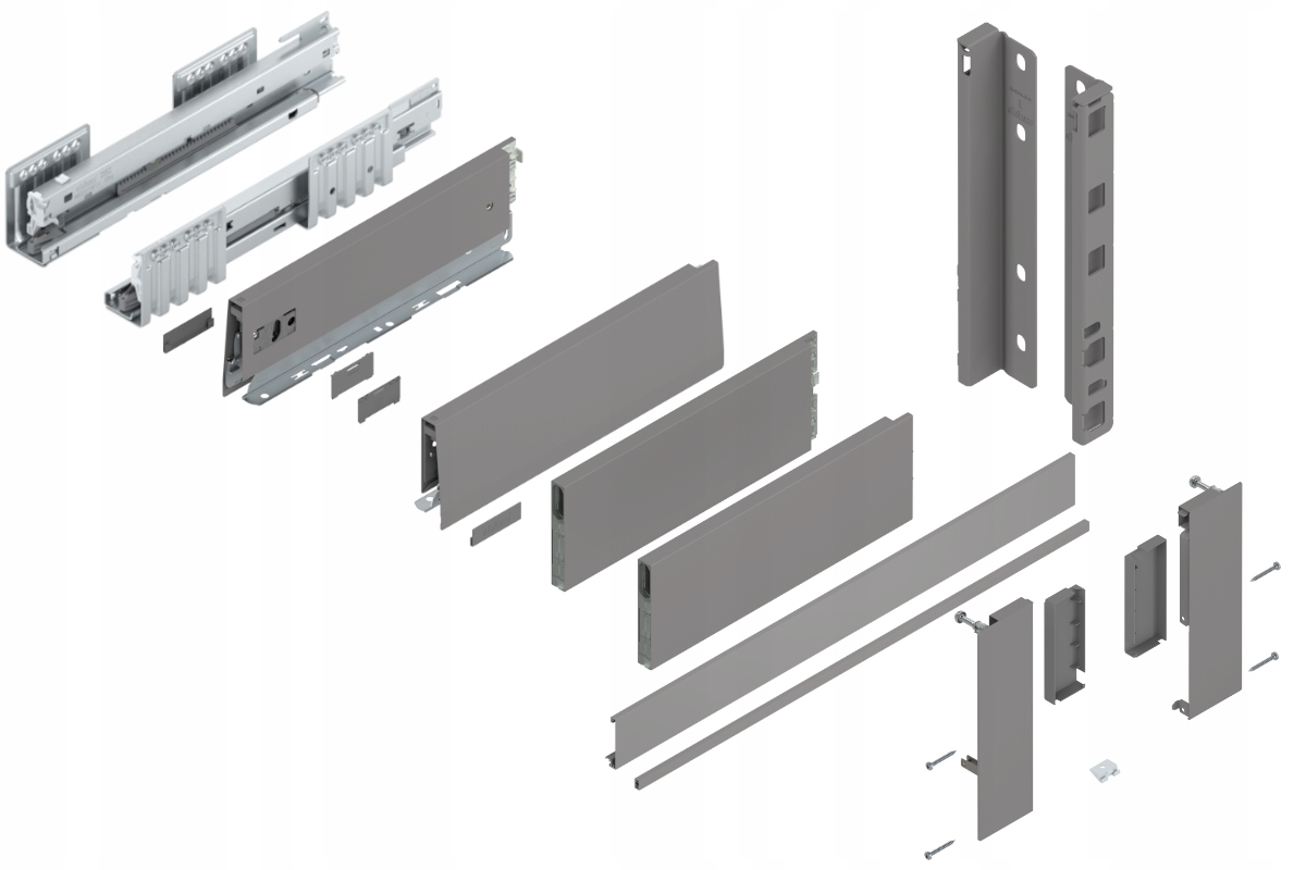 Blum Šuplík Merivobox 300 Vysoká E vnitřní šedá 40 kg