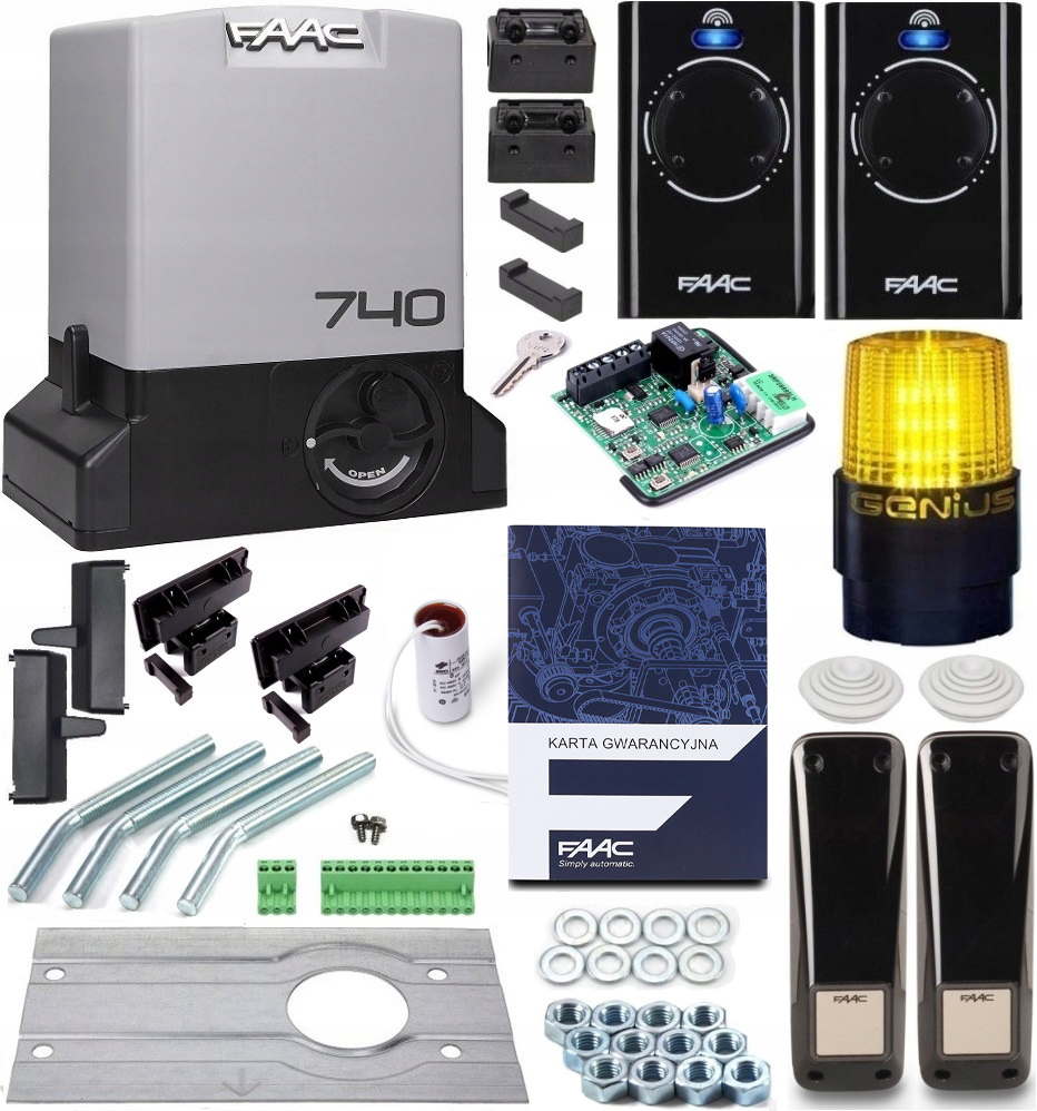 

Zestaw napęd Delta 2 Faac 740 Piloty Lampa Led