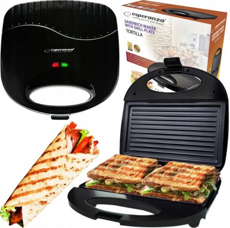

Opiekacz Toster Kanapki Grill Tortilla 1000W Mocny