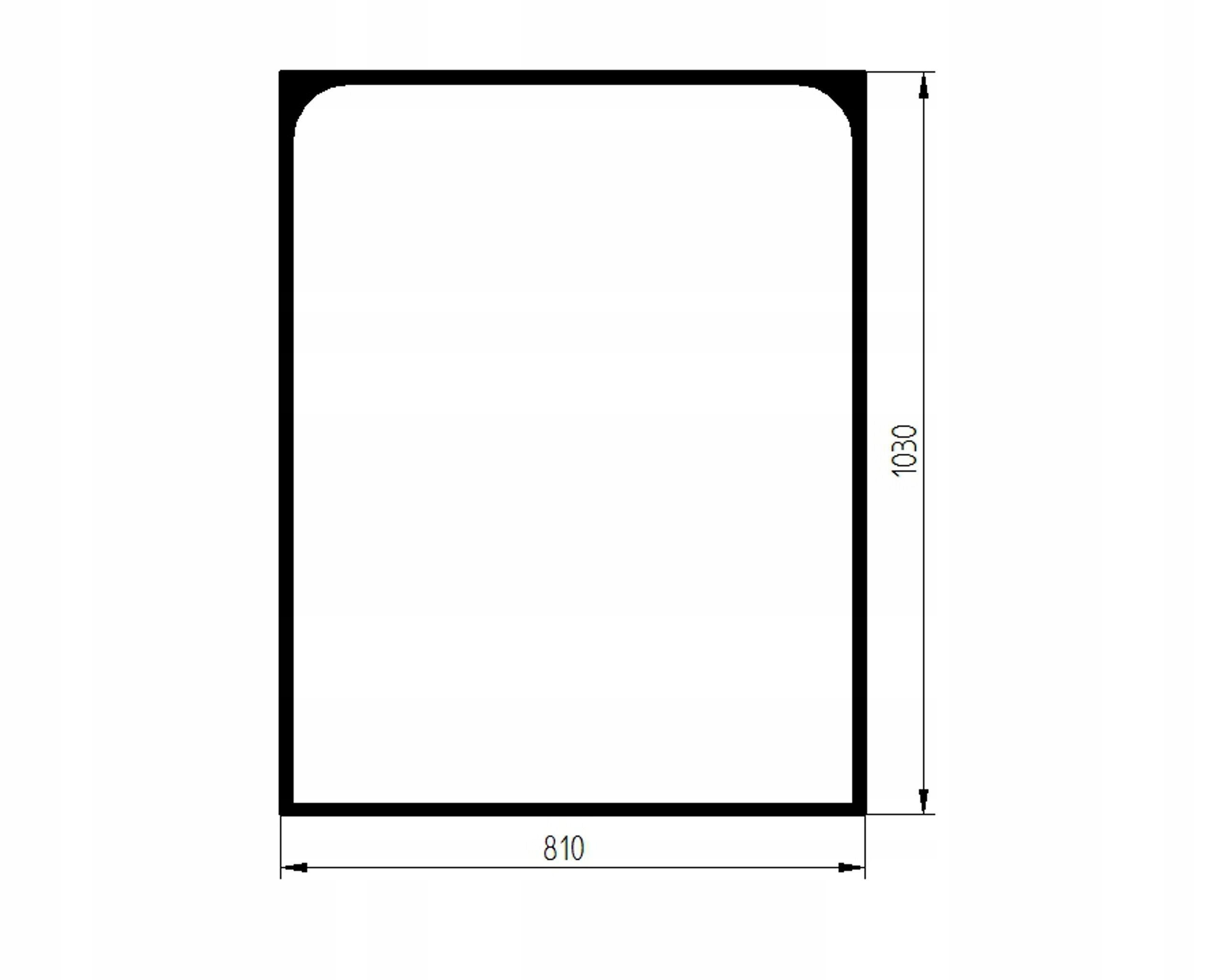 sklo bagr Liebherr přední horní 10664698