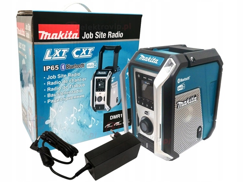 Makita Radio budowlane z Bluetooth Dab/dab+ zasilacz DMR115