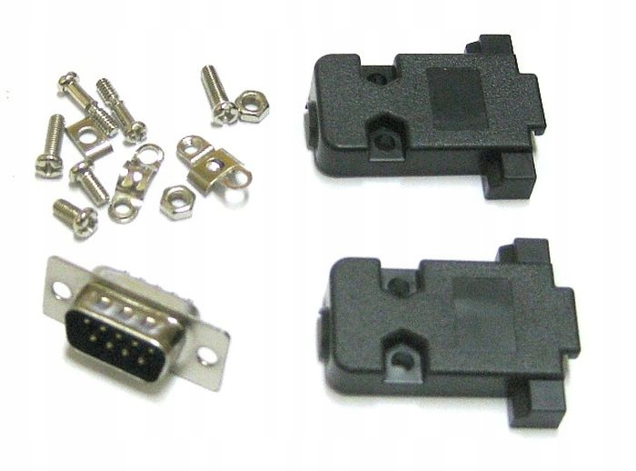 

Wtyk na kabel DB9 Com RS232 Nowy męski 9pin