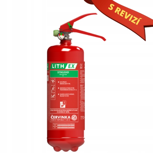 Hasicí přístroj na lithiové baterie 2 L Revize