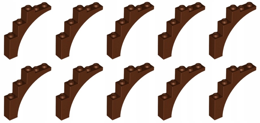 

Lego łuk mostek 1x5x4 brązowy 10 szt 14395 2339