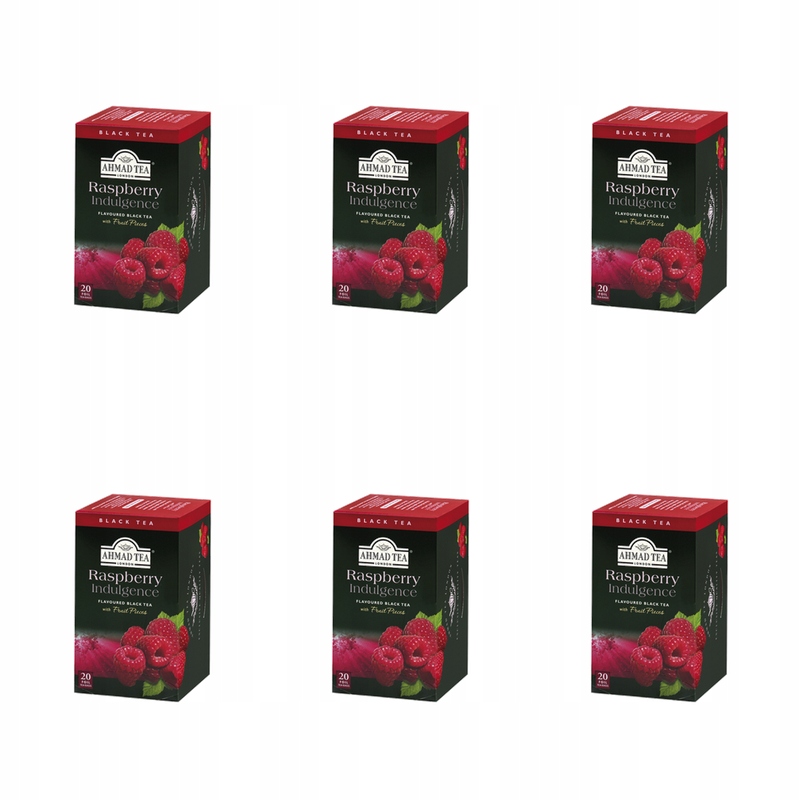 Raspberry Tea Ahmad Tea 20 torebek aluminiowych X6