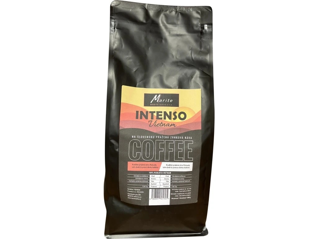 Intenso zrnková káva 1kg Robusta.