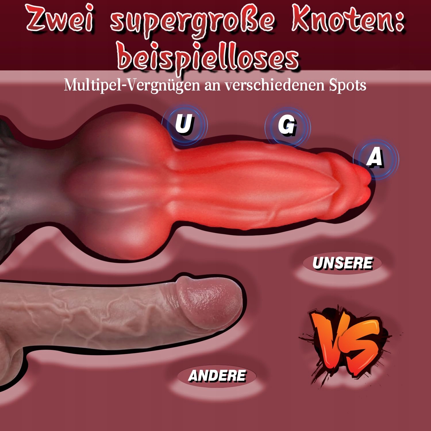KNOT Dildo Potwór 21.8cm Silikonowy z Mocną Przyssawką Realistyczny — miniatura 4