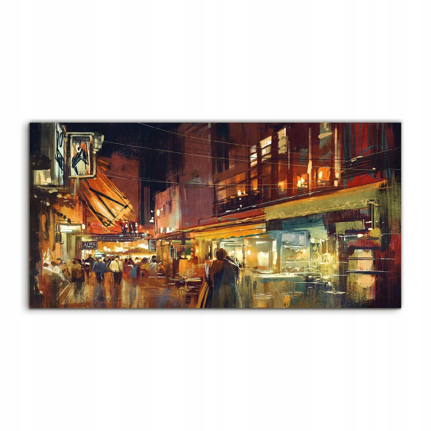 

Obraz akryl 120x60 z grafiką Sklepy Ludzie Sztuka