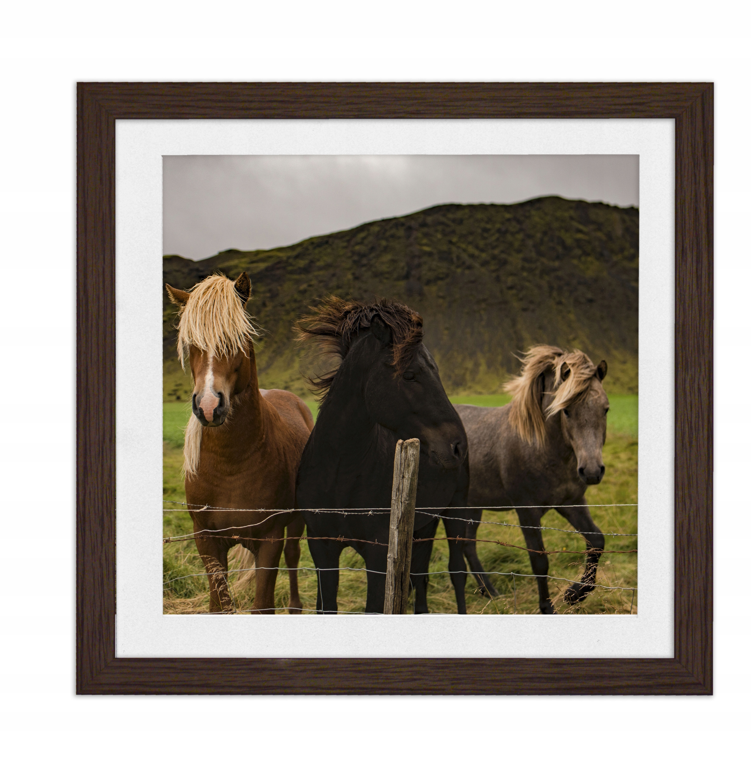 

Ramka kwadratowa 20x20 passe-p 15x15 czekolada