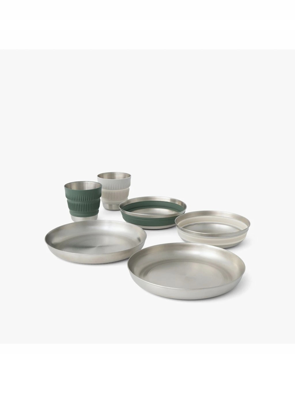Sea To Summit sada nádobí Detour Stainless Steel Collapsible Dinnerware Set