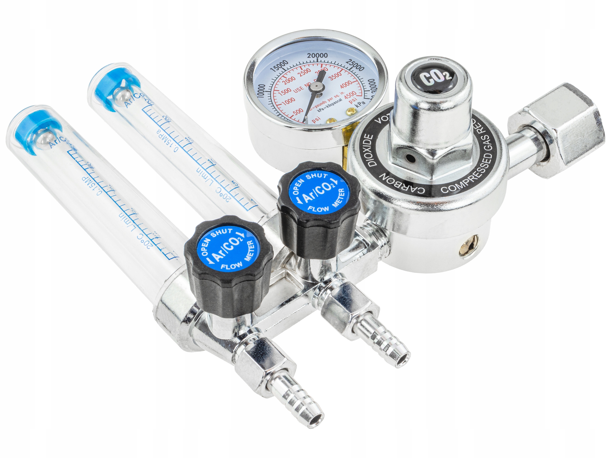 REDUKTOR BUTLOWY CO2 / ARGON ROTAMETR x 2 MIG TIG MAG AR Marka Vorfal