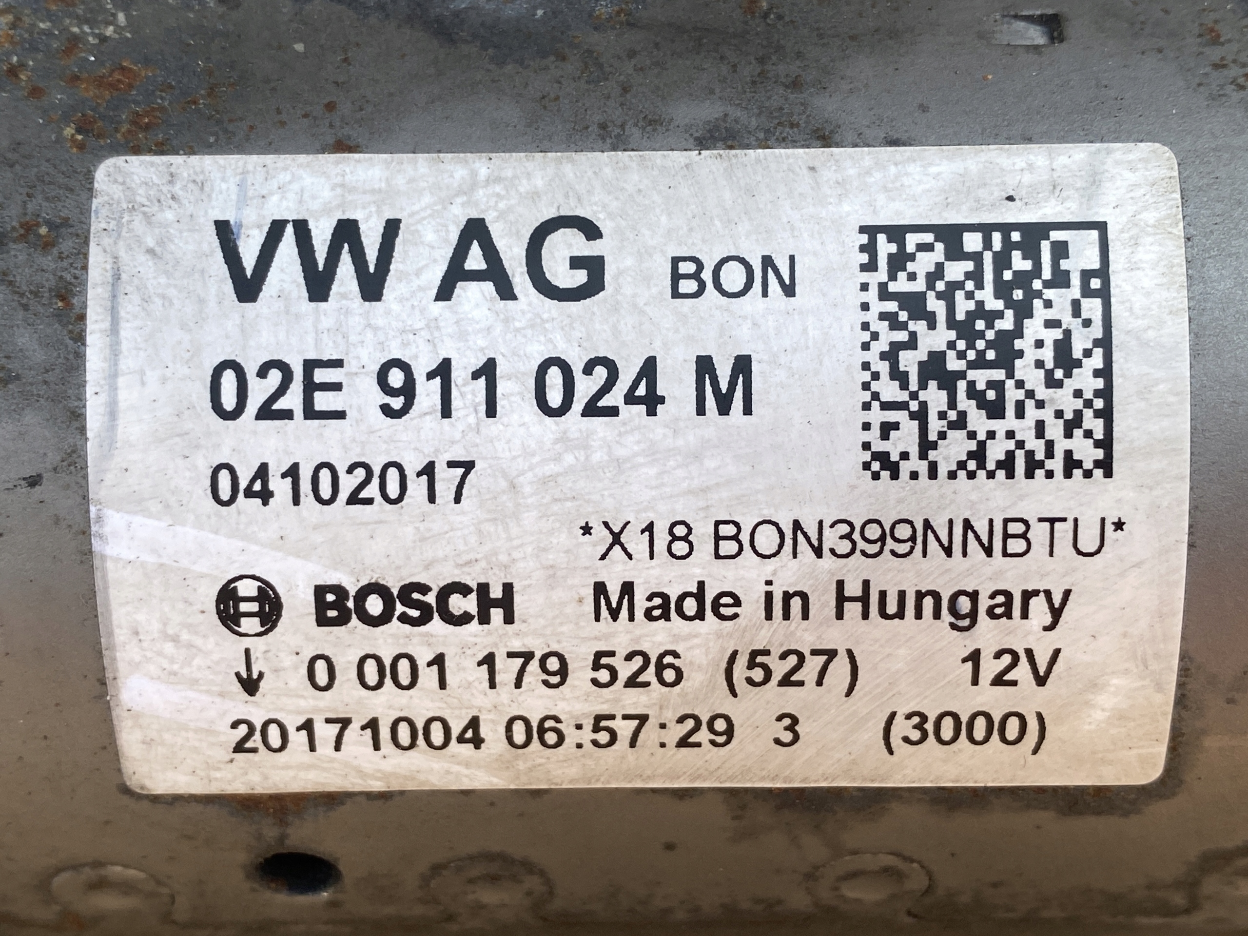 VW AUDI starter 02E911024M