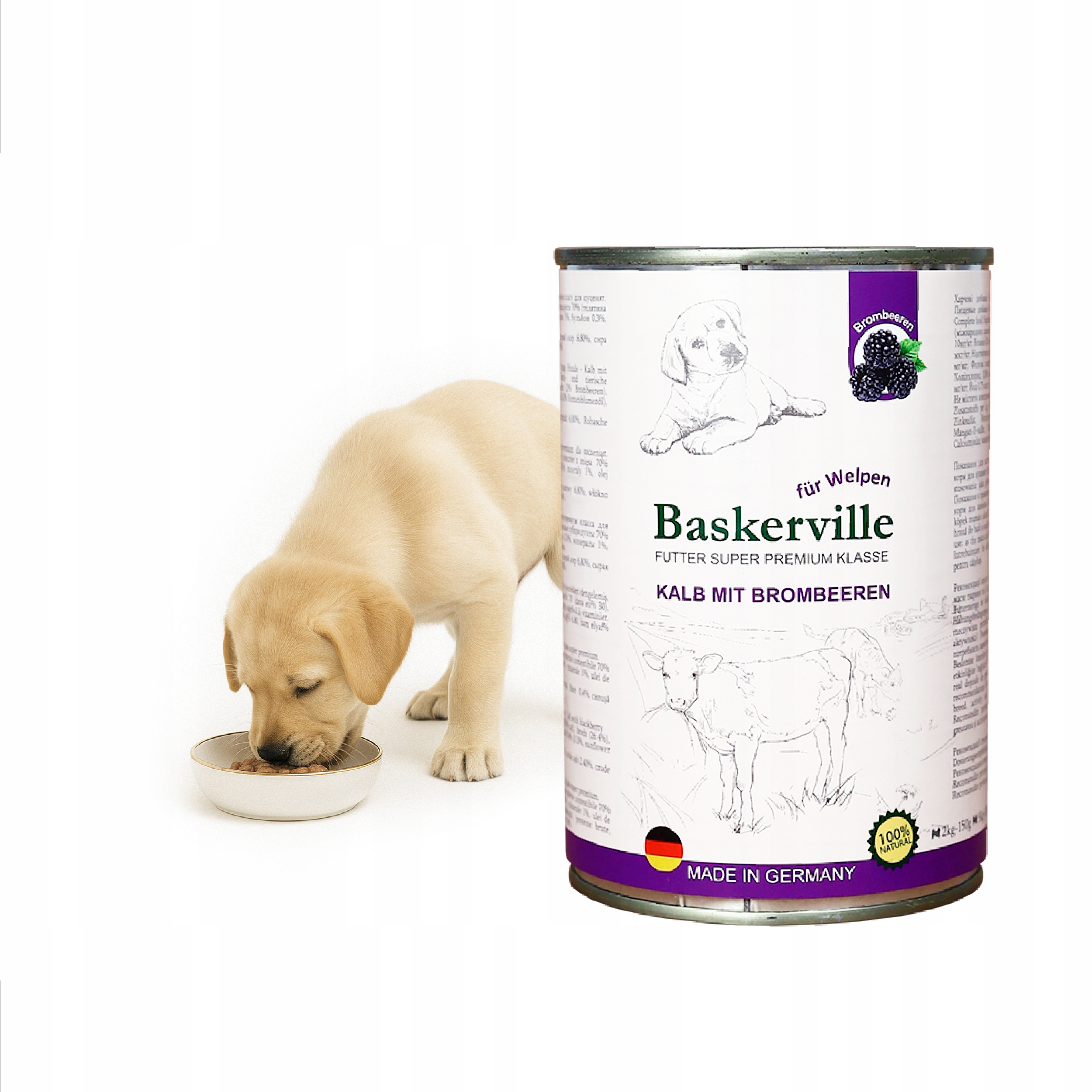 Baskerville Superprémiové vlhké krmivo pro puppy Jehněčí 12x400g
