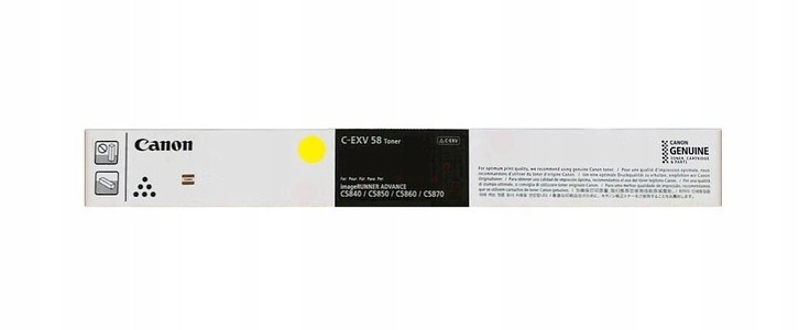 Toner Canon C-exv 58L 3769C002 26 tisíc Yellow žltý Originál DXC5800