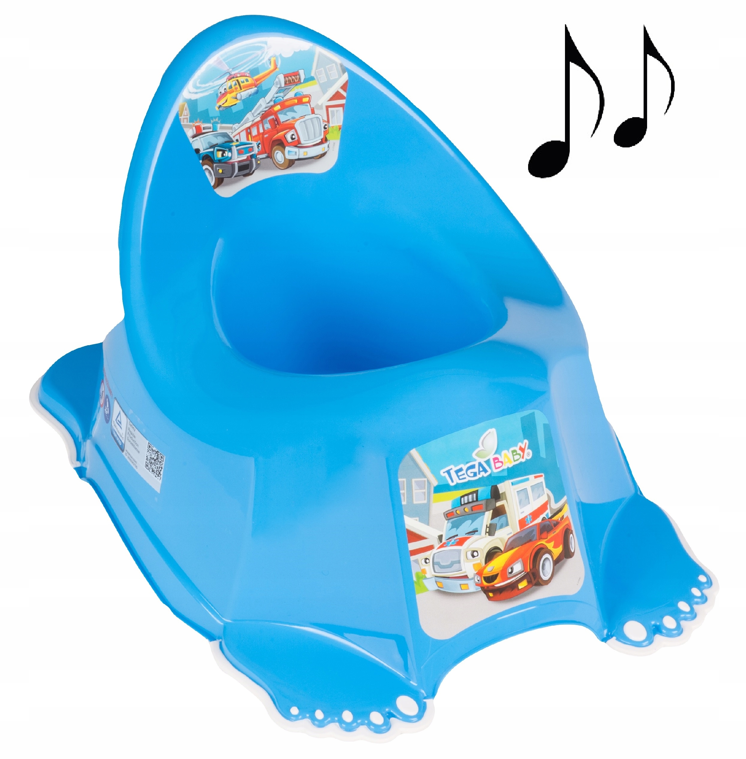 NOCNIK Z POZYTYWKĄ ANTYPOŚLIZGOWY grający AUTA Tega