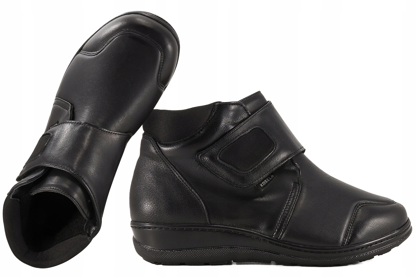 Axel Kosela 1726 Kotníkové Boty Kožené Strečové Zimní Boty Zateplené Tuhostí H 3