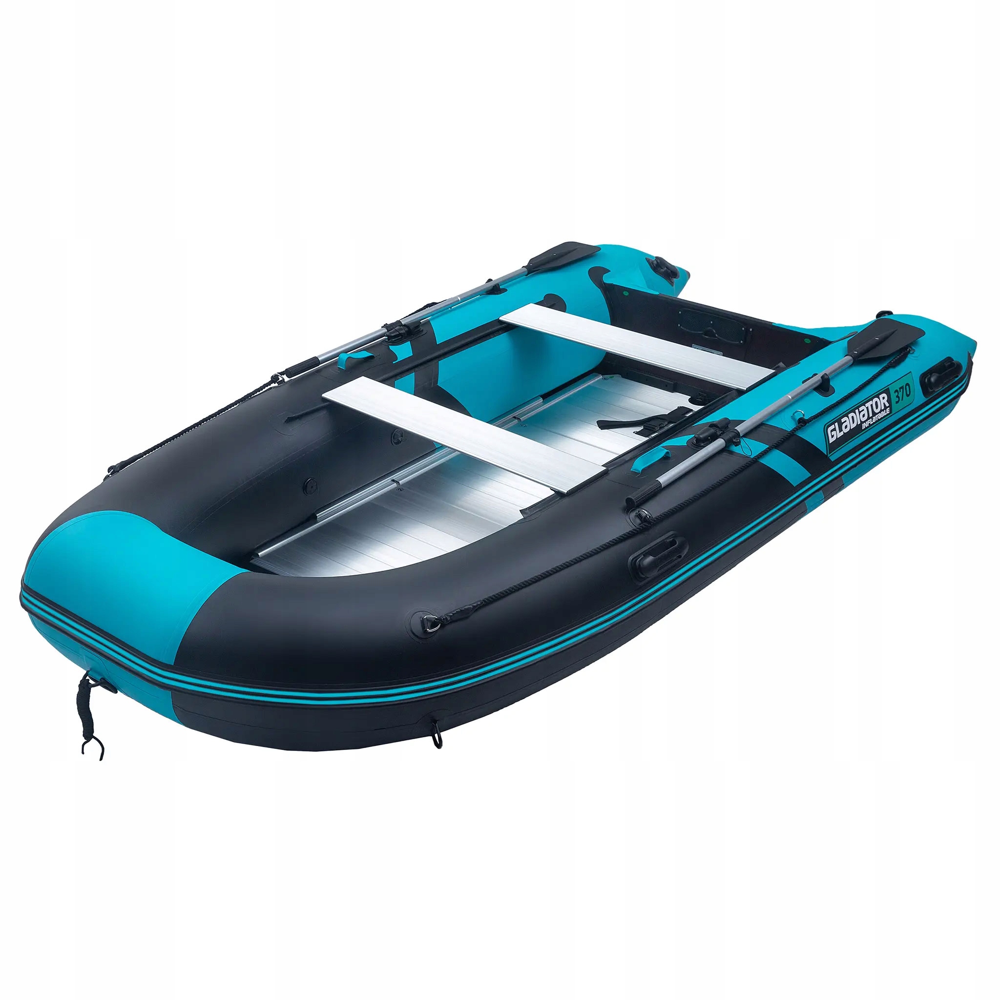 Ponton Gladiator B370AL 370cm Hardfloored Teal Black 5os. 690kg 30KM