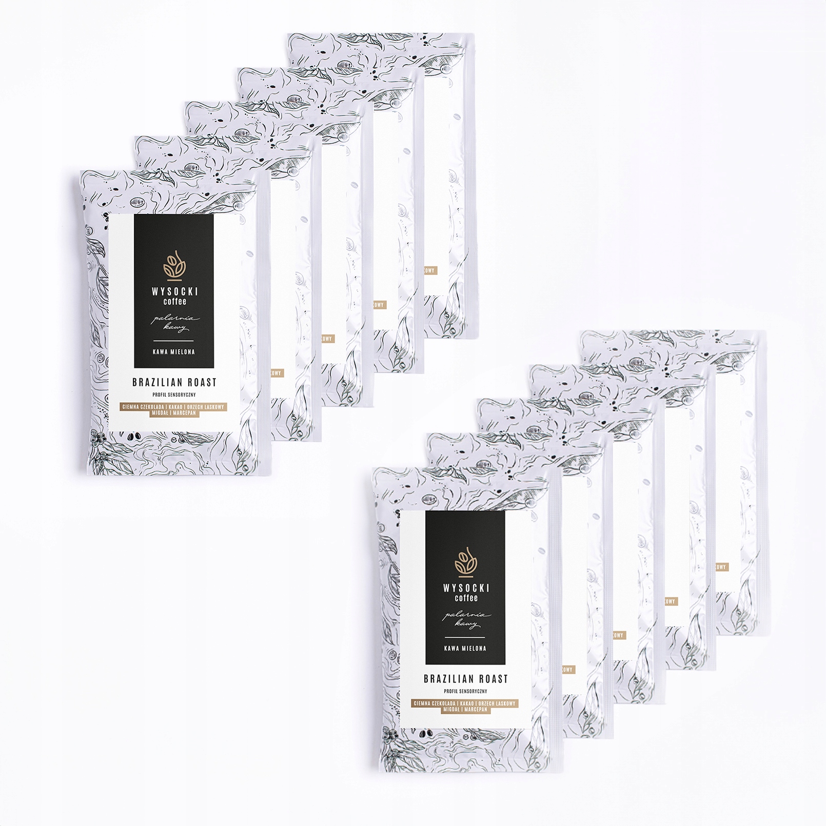 Levně Brazilian Roast Káva Speciality Sáček Arabica Mletý 70 g x 10 kusů