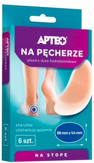 

Plastry Na Pęcherze hydrokoloidowe duże Apteo 6szt