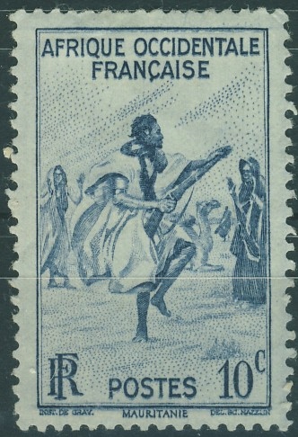 Kolonie fr. AOF 10 cent. - Danser