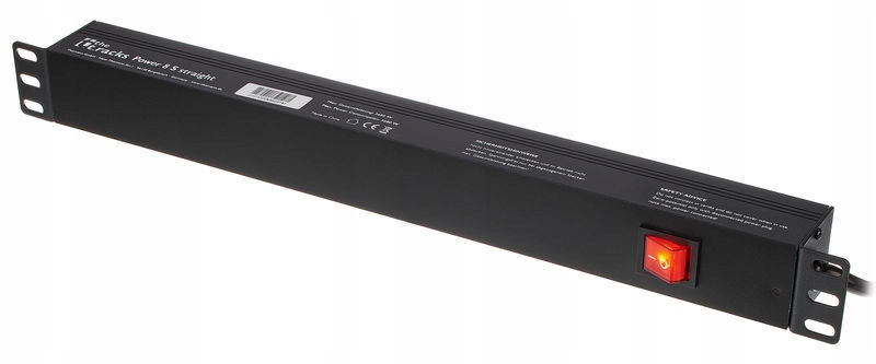 Zásuvková Lišta the t.racks Power 8 S Rack 1U 8 zásuvek na zadní straně 2 m vypínač