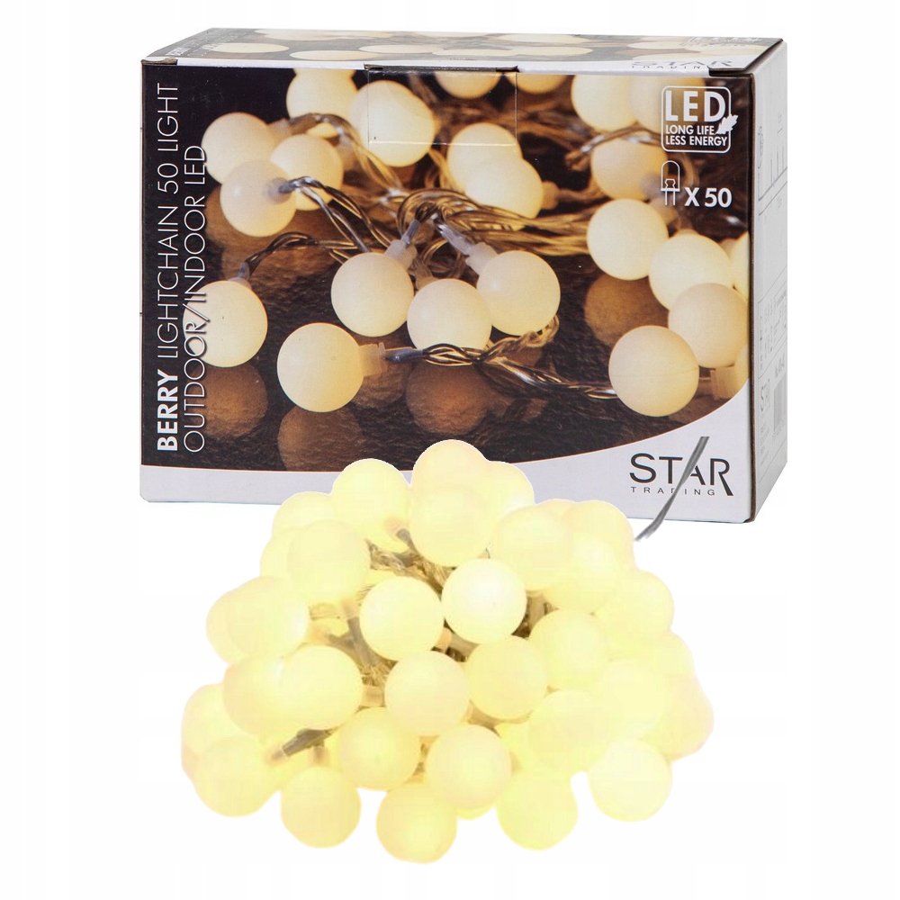 

Girlanda Led Kule Lampki Ogrodowe Łańcuch 50 Led