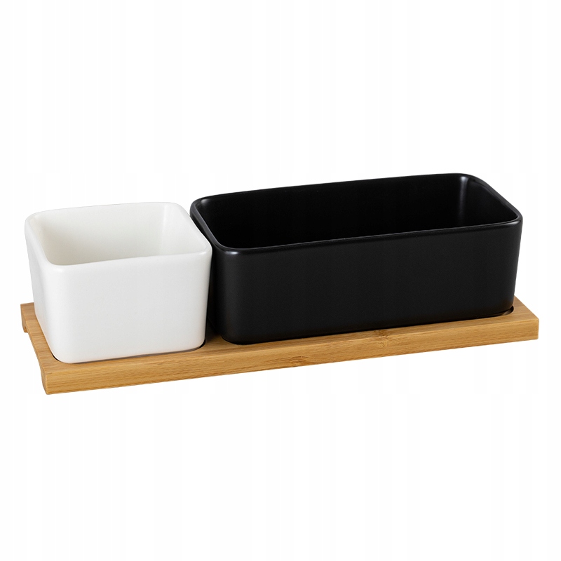 

Salaterki do serwowania podstawka bambus porcelana