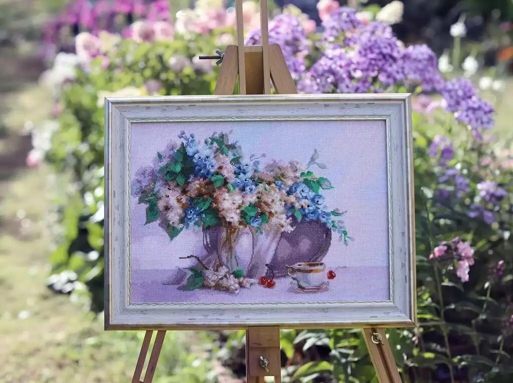 Křížková výšivka počítaná sada (kanva, mulina)