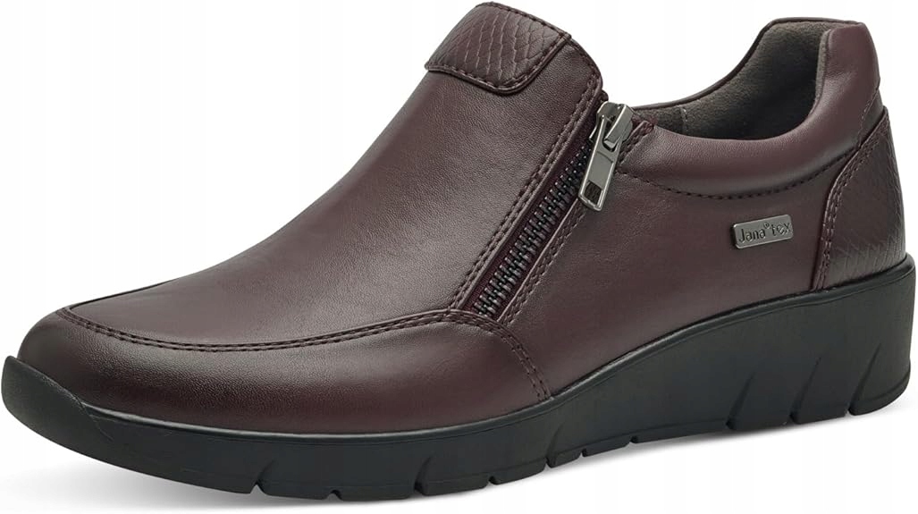 Jana Polobotky Vínové Na Zip Dámské Nízké 38 6DA