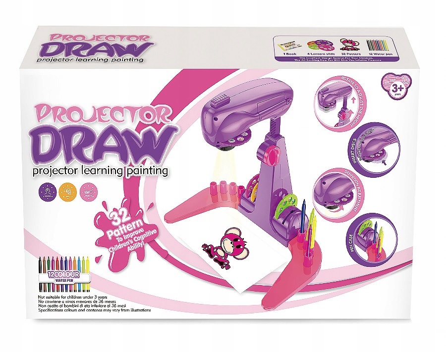 Projektor Rzutnik do Rysowania 32 Slajdy Mazaki Marka click4TOYS