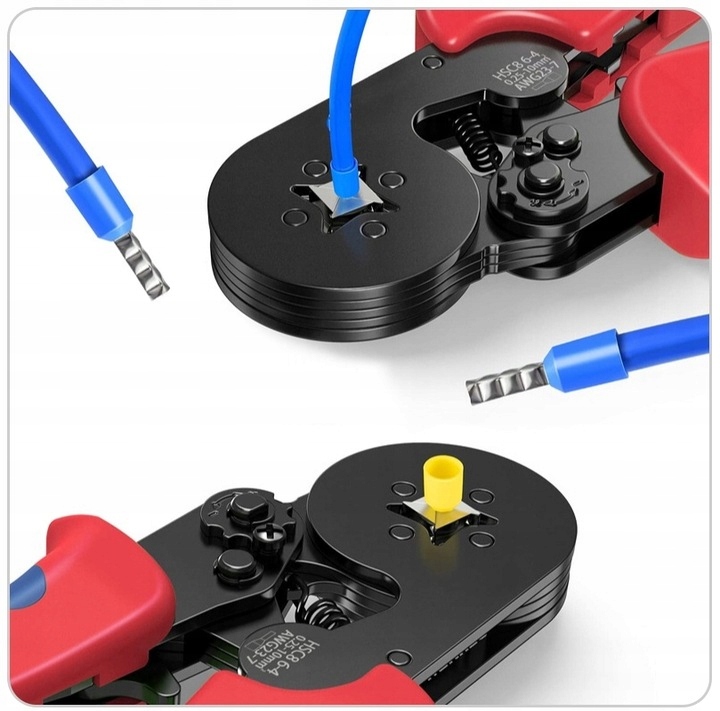 ZACISKARKA PRASKA KONEKTORÓW TULEJEK KOŃCÓWEK KABLI PRZEWODÓW ZESTAW 1800 X Kod producenta 870686