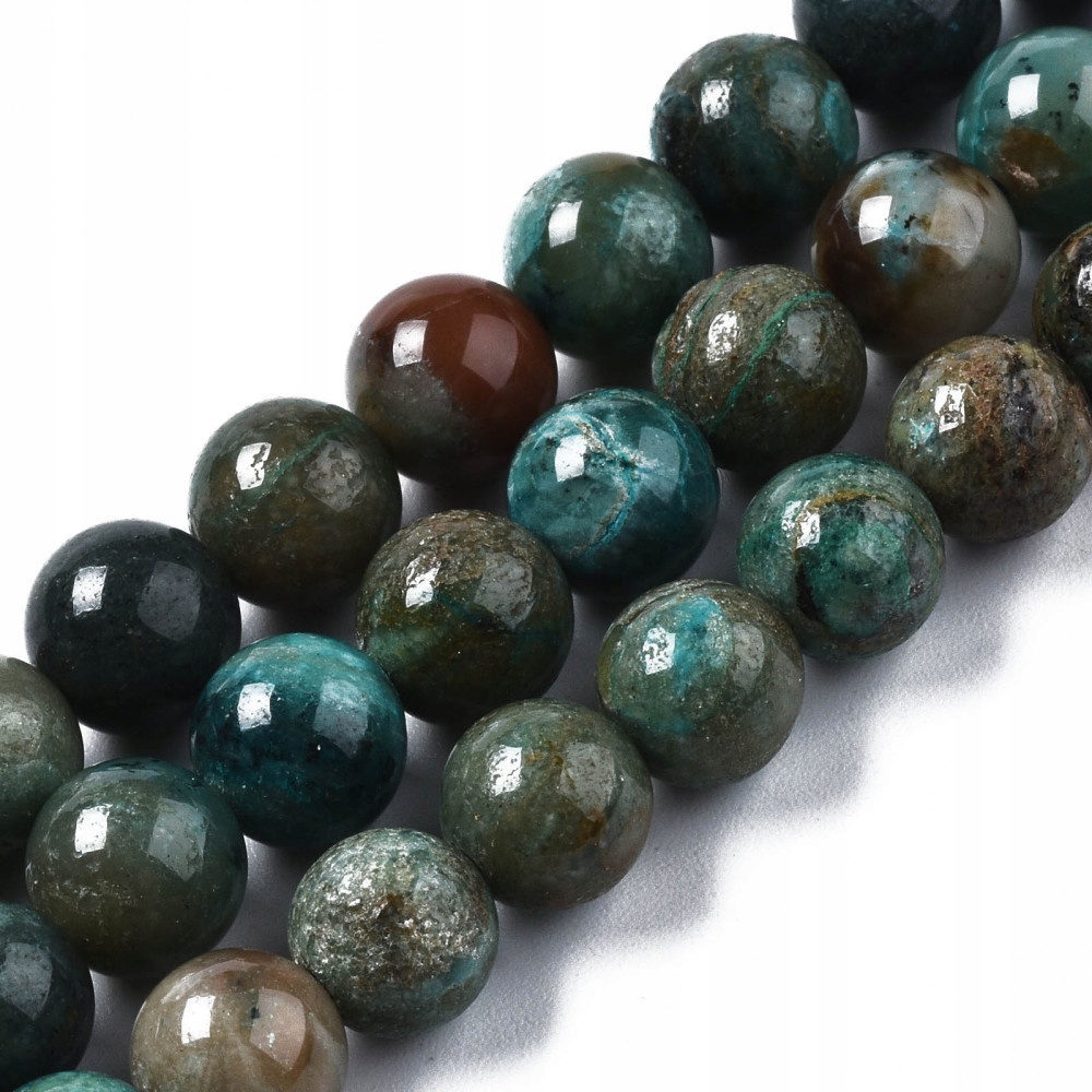 Korálky Chryzokola, koule 8mm, 50 Ks.