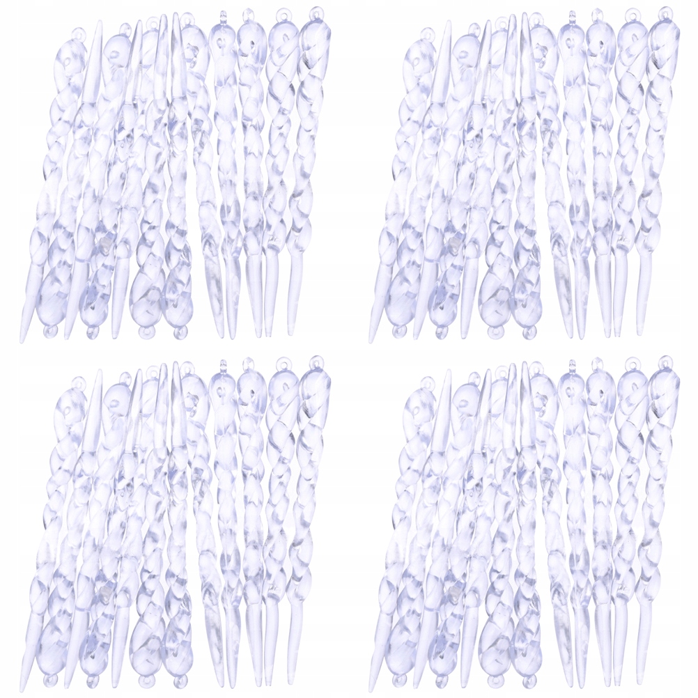 

48 sztuk akrylowy sopel choinki wiszący ornament