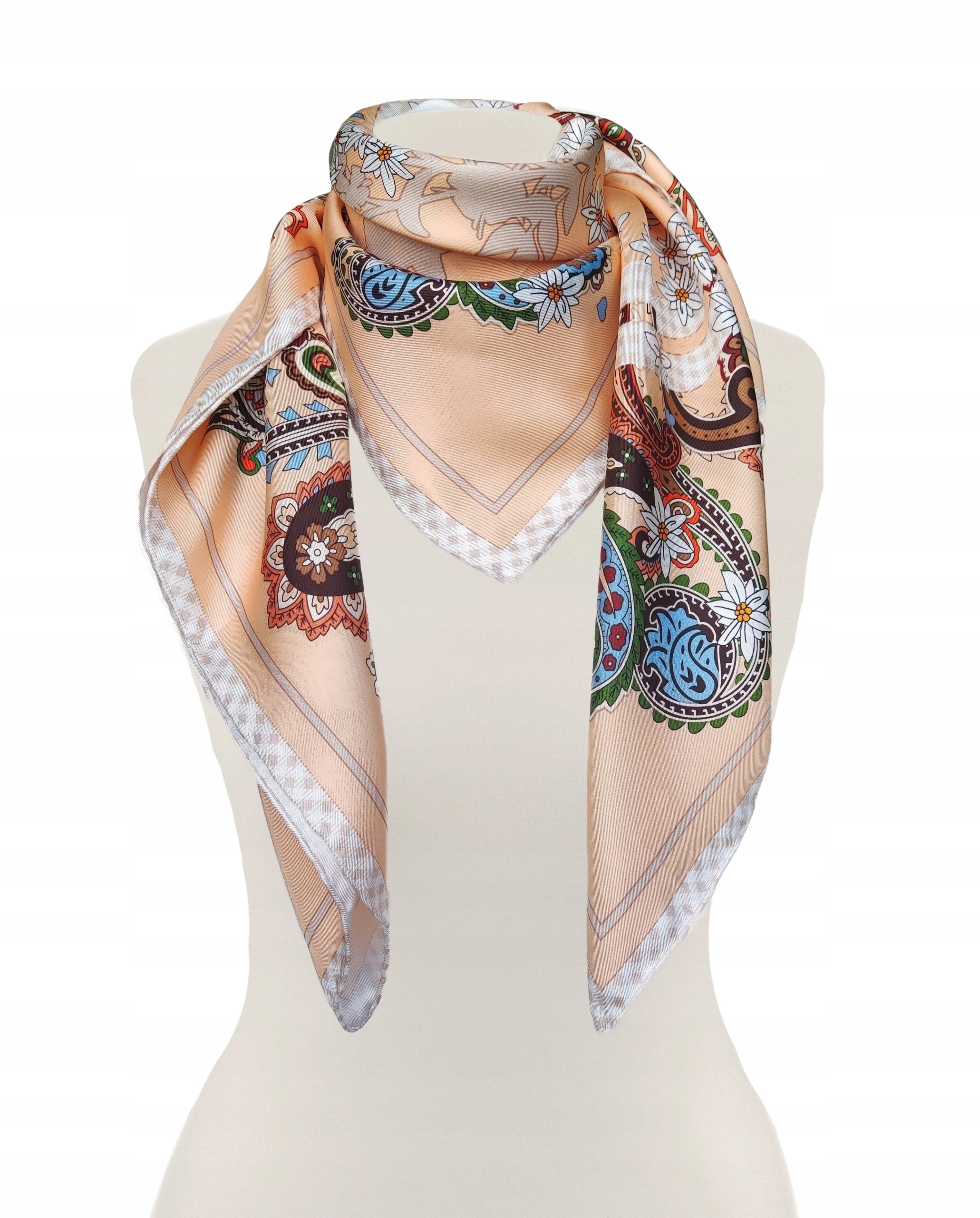 100% JEDWAB MARKOWA CHUSTA APASZKA JAKOŚĆ PREMIUM^ Model LD1031200152