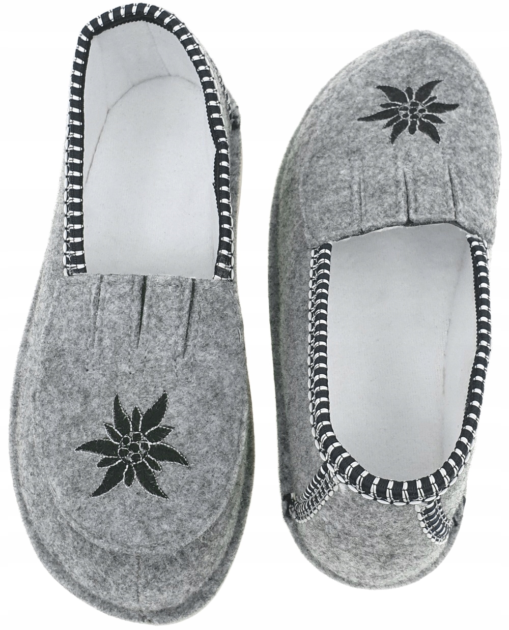 Kapcie Bambosze Filcowe Haft Pantofle Damskie *41* Rozmiar 41