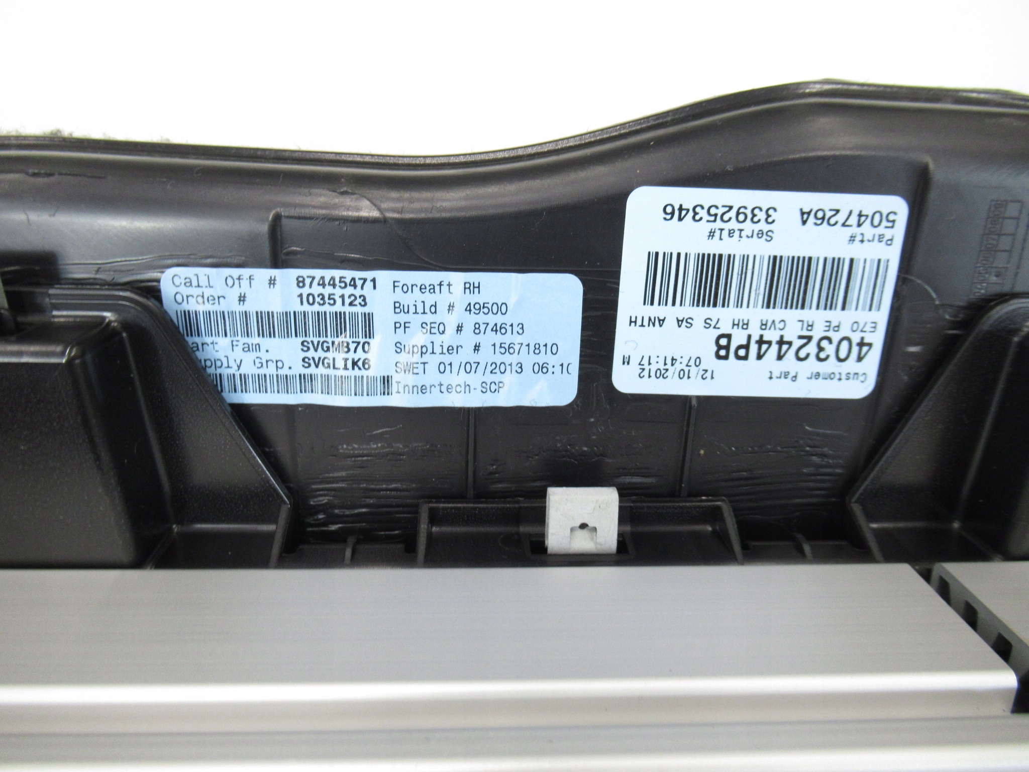 window holder boot bracket rolety BMW e70 X5 KOMPLET