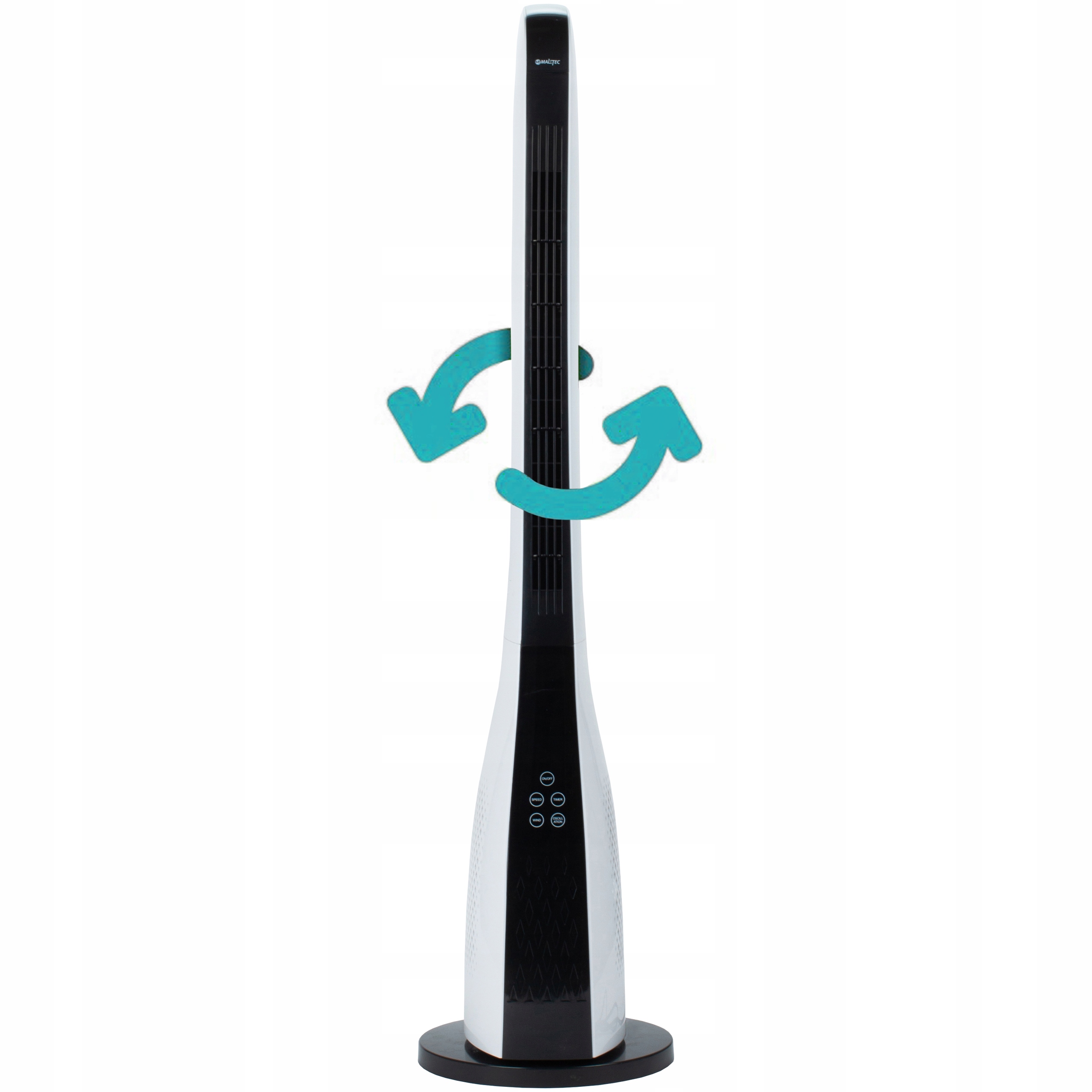 WENTYLATOR STOJĄCY WIATRAK KOLUMNOWY PODŁOGOWY TIMER OSCYLACJA MOCNY Szerokość podstawy 27 cm