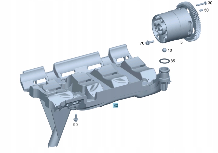 A6511801300 - Масляный дракон для двигателя M651