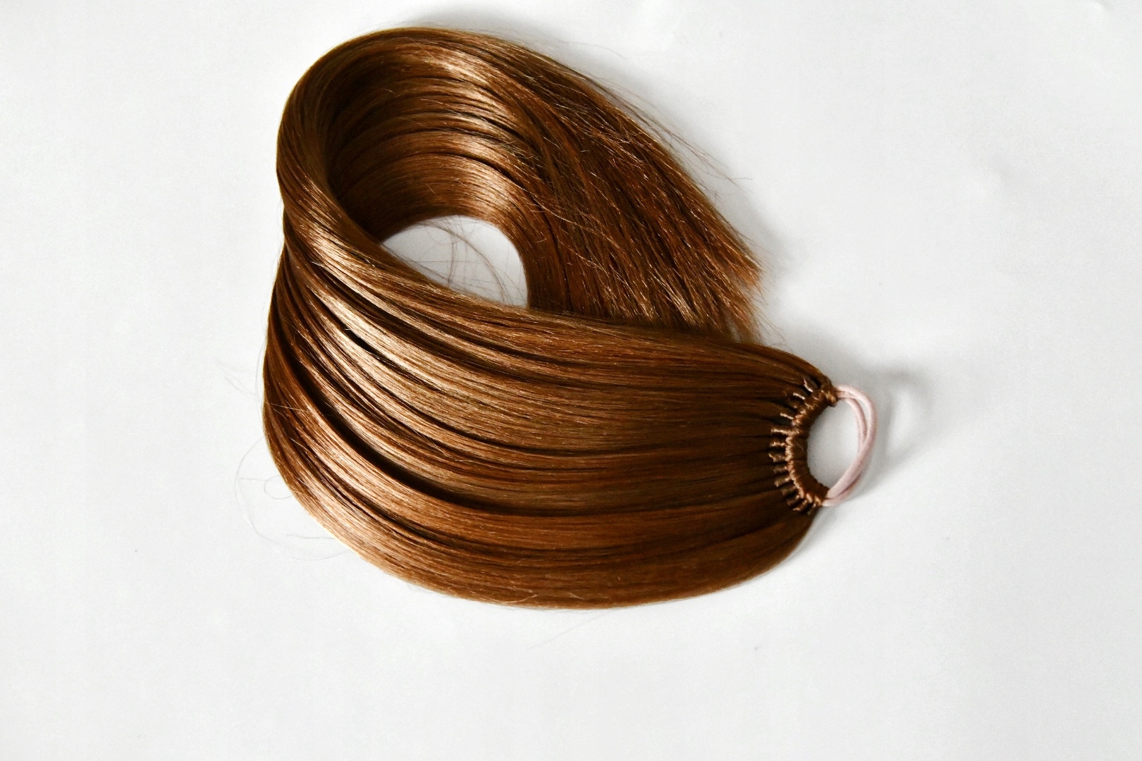 Culík na gumičce, prodloužení culíku ořechově hnědý L 120g