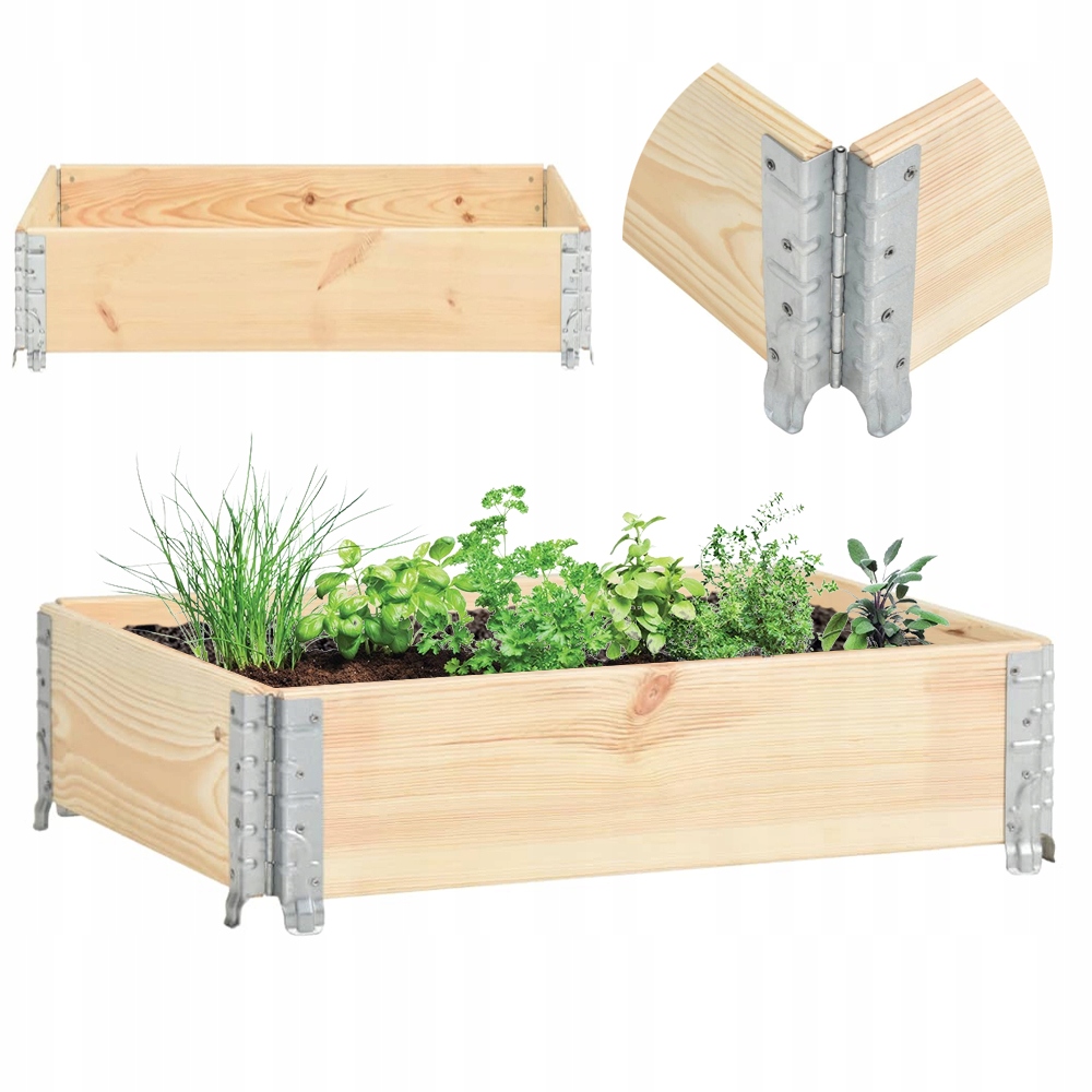 WARZYWNIAK EKO DREWNIANY SKRZYNIA ZIELNIK 120x80