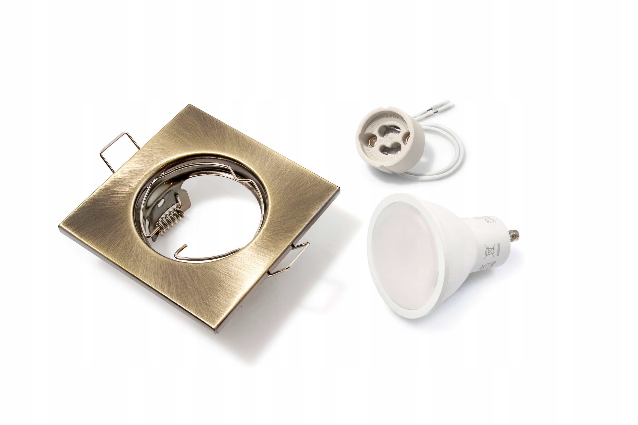 

Zestaw Oprawa Halogenowa Mosiądz Led 10W GU10