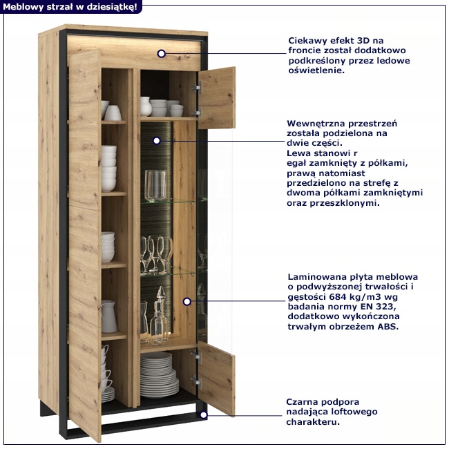 INDUSTRIALNA WITRYNA OŚWIETLENIE LED PRZESZKLONA Marka Lenart