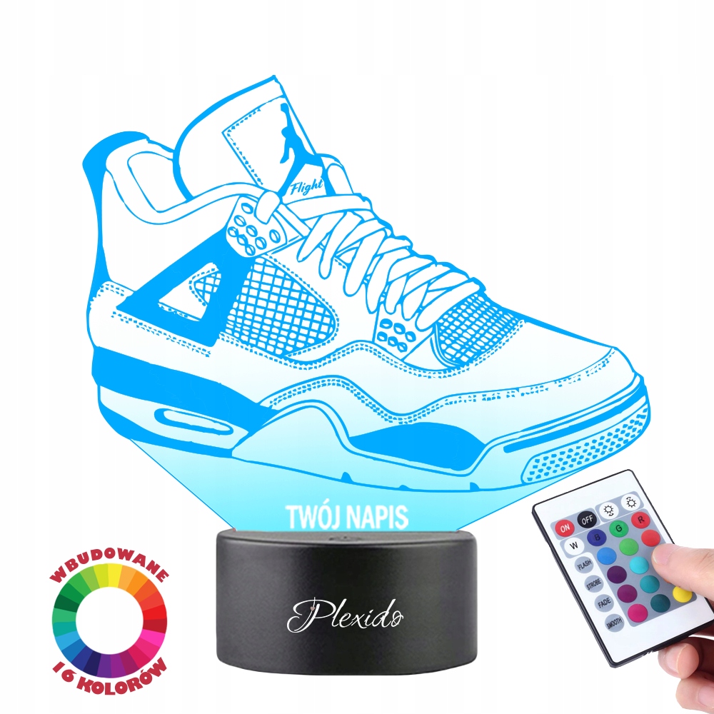 Lampka na biurko But Sneakers 16kol. LED PLEXIDO