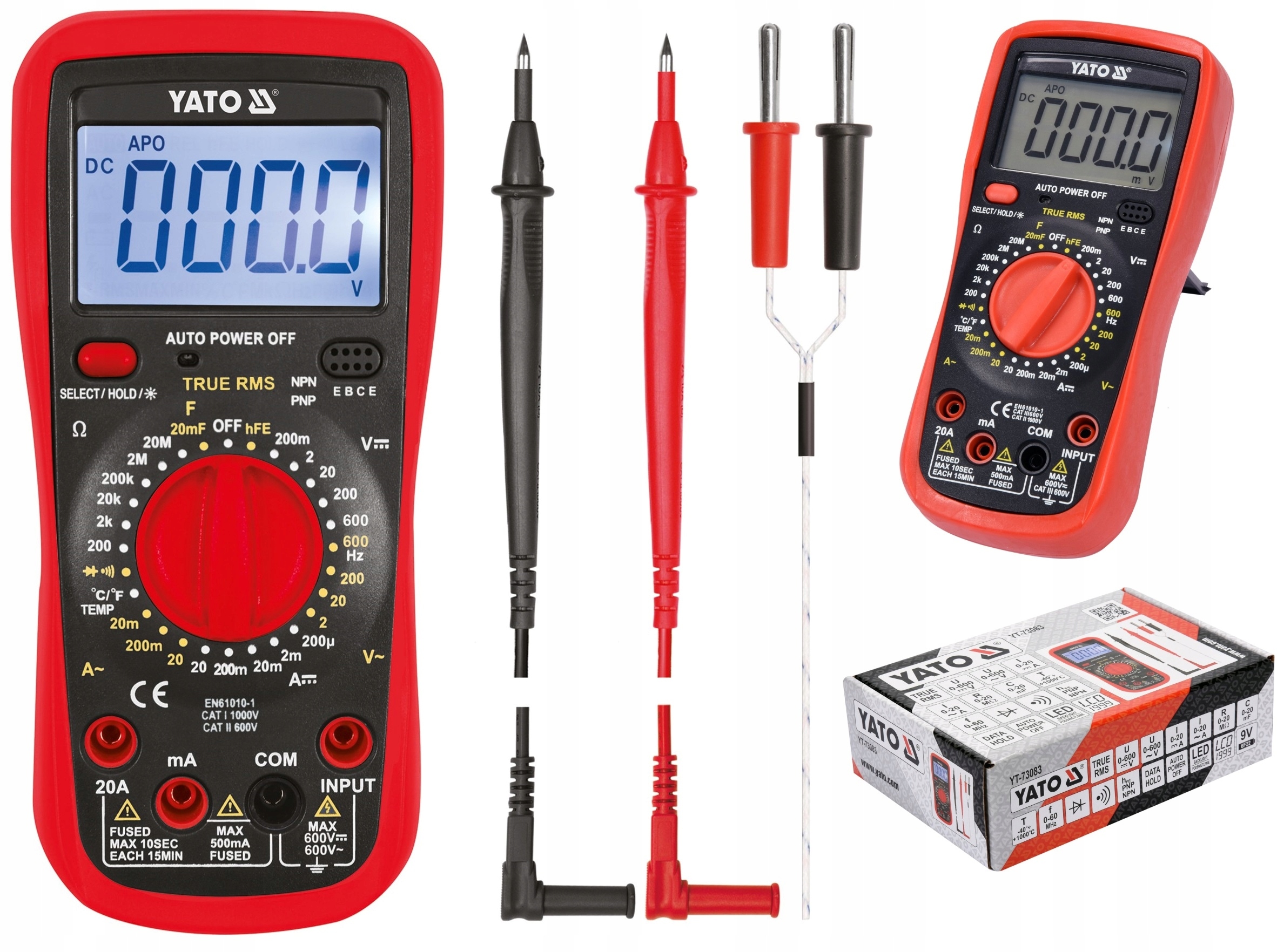 

Yato YT-73083 Wielofunkcyjny Miernik Cyfrowy True