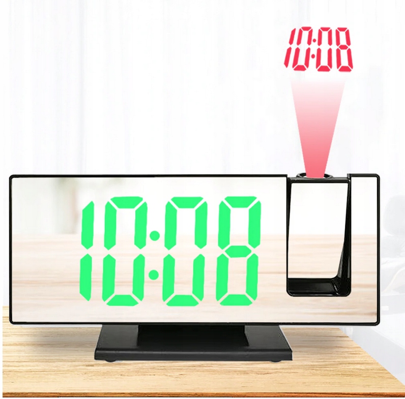 ZEGAR ZEGAREK CYFROWY ELEKTRONICZNY PROJEKTOR LED C Zasilanie sieciowe