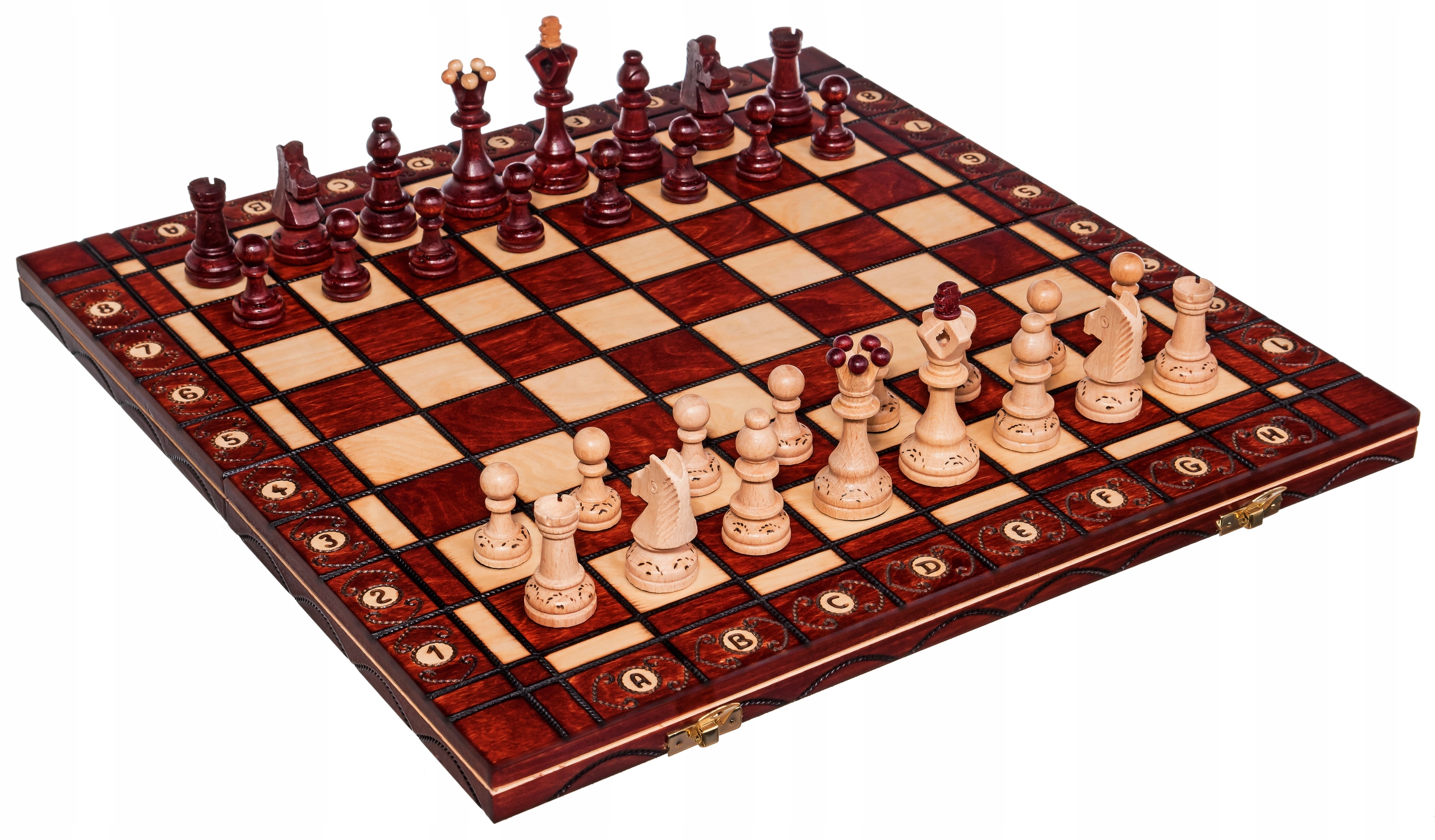 SZACHY SENATOR DREWNIANE MAHONIOWE 42 DUŻE WYPALANE KLASYCZNE GRA PLANSZOWA EAN (GTIN) 5901085054696