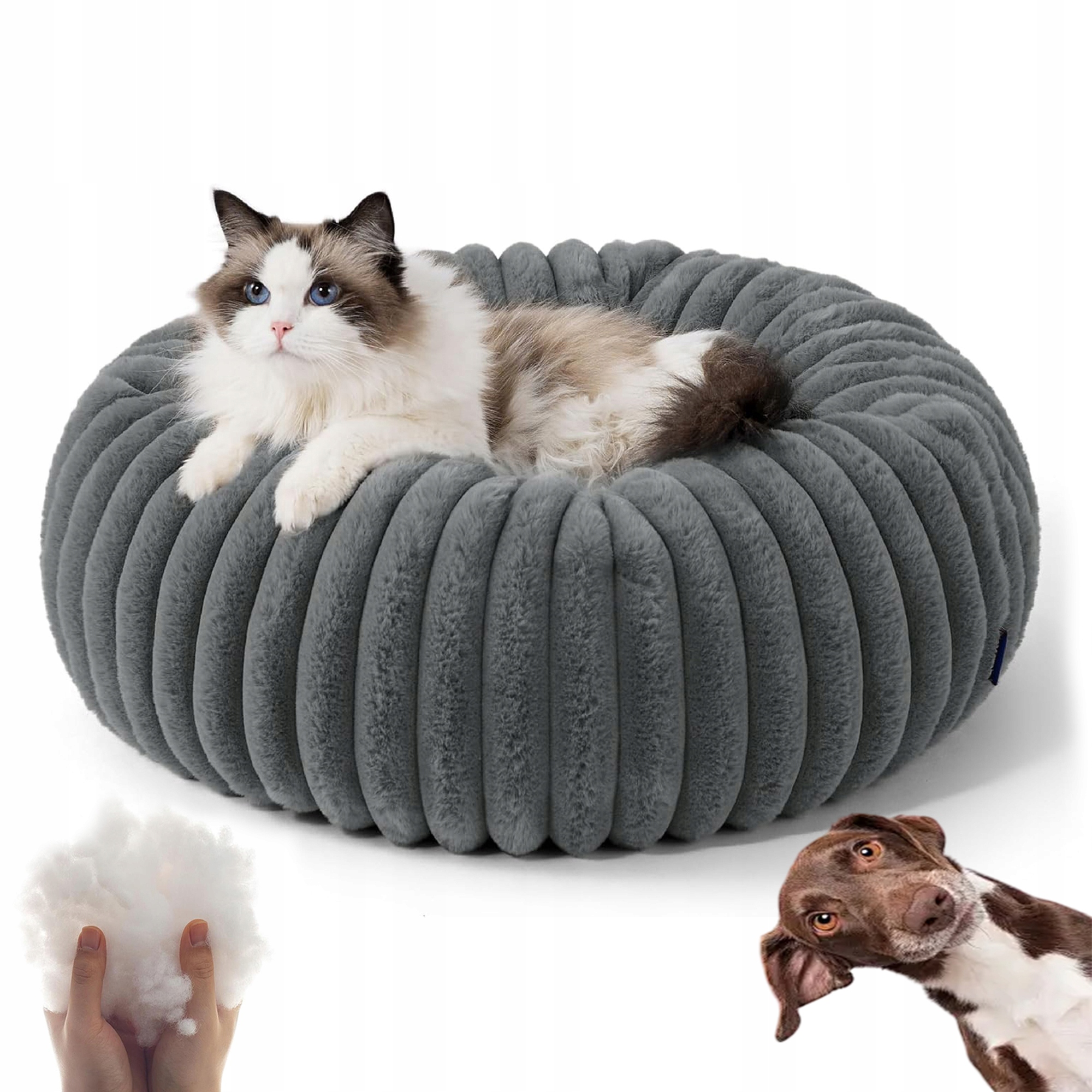 Levně Měkké Pelíšek Pro Psa A Kočku Kulaté 50 CM Plyš